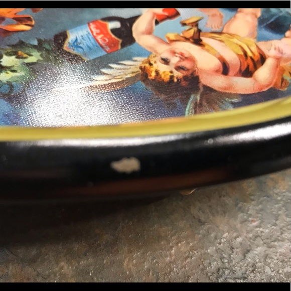 Vintage Anheuser Busch Brewing Cherub Metal Tray - Picture 8 of 8